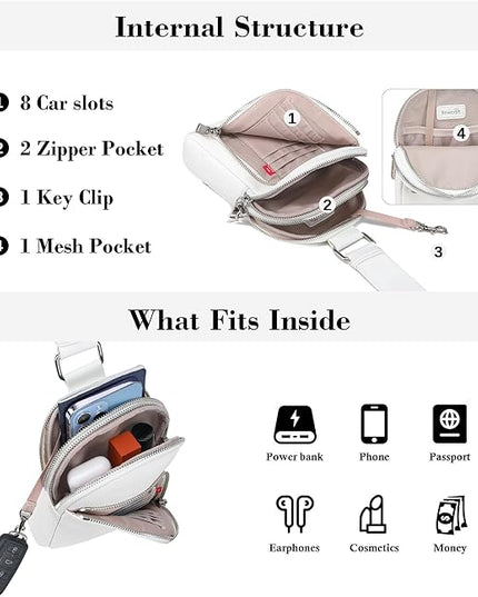 INICAT RFID Blocking Sling Bag Anti Theft Crossbody Bags Women Valentine's Day Gifts Travel Purses Vegan Leather