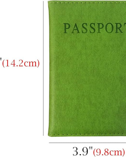 Honbay 2PCS Artificial Leather Passport Holder Cover Passport Case for Men and Women