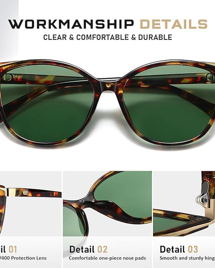 Trendy Cat Eye Sunglasses for Women Fashion Cateye UV400 Protection Glasses CL22017