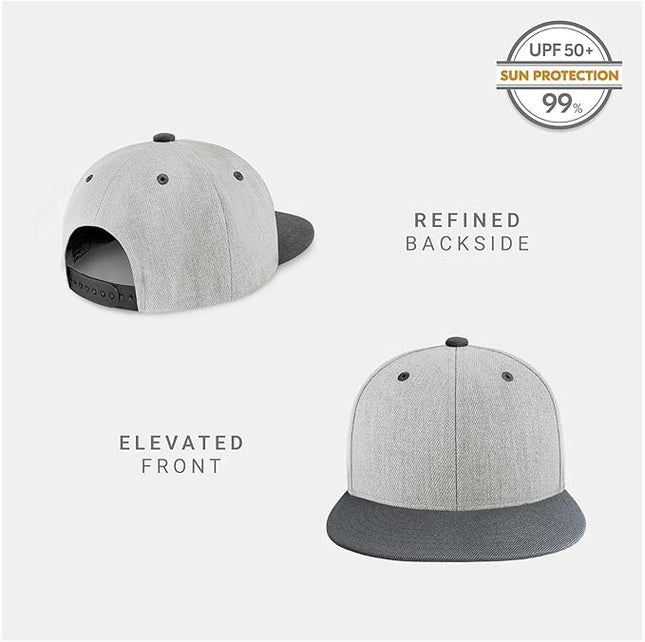CHOK.LIDS Flat Bill Visor Classic Snapback Hat Blank Adjustable Brim High Top End Trendy Color Style Plain Tone Baseball Cap