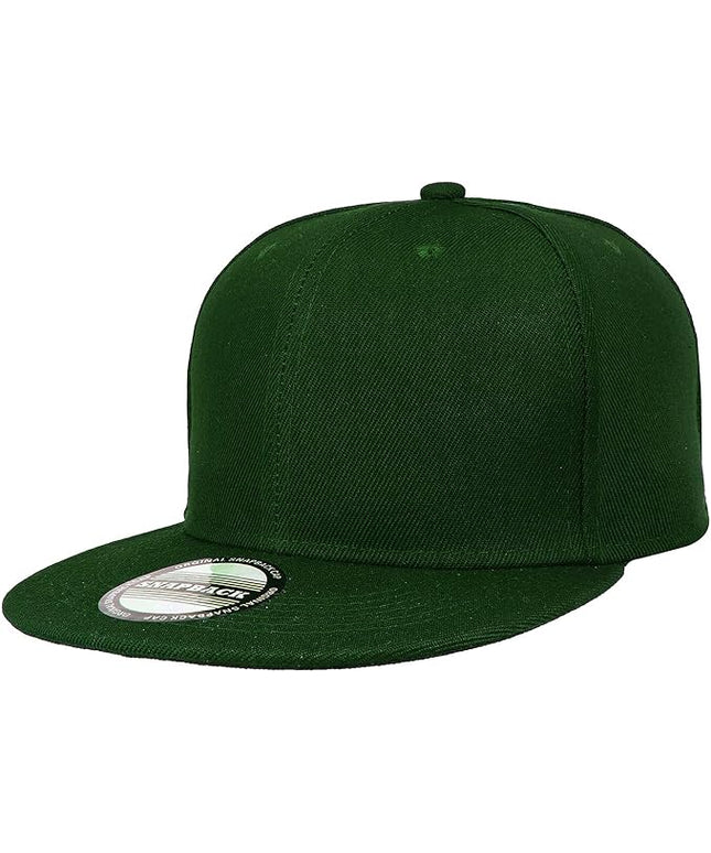 Classic Snapback Hat Cap Hip Hop Style Flat Bill Blank Solid Color Adjustable Size