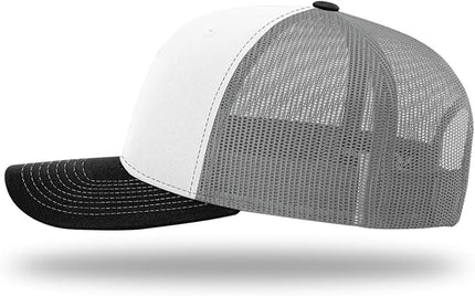 Richardson 112 Trucker Hat - Premium Adjustable Snapback Hat - Structured Six Panel Richardson Blank Caps