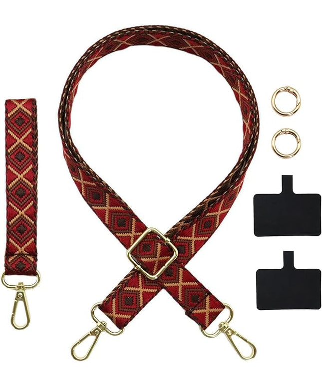 LEMEDE Adjustable Phone Lanyard - Phone Wristlet & Crossbody Phone Strap, Versatile for ID, Camera，Key straps(1" Width)