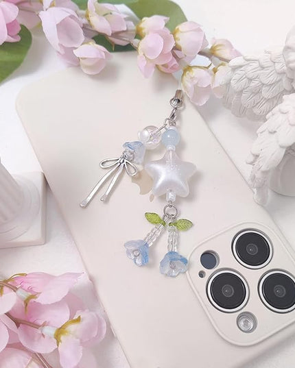 1-4PCS Cute Phone Charms Aesthetic Y2K Cell Phone Charms Strap Pink Strawberry Butterfly Star PhoneCharm Y2K Accessories for Bag Keychain Airpods Camera Pendants Decor