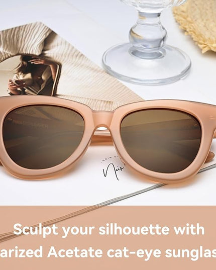 Dollger Retro Cat Eye Sunglasses Women Men Vintage Square Tortoise Shell Fashion Cateye Sunglasses