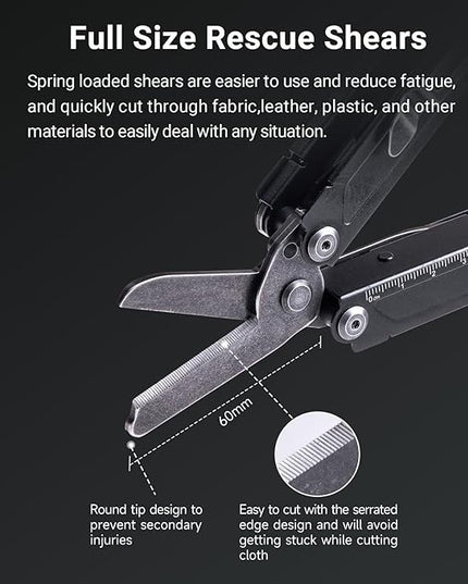 NEXTORCH PIONEER 14-IN-1 Multi-tools Full-Size,Versatile Multi-tool Set with Scissors Needle Nose Pliers Pocket Clip Multi-tool