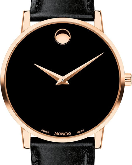 Movado Museum Classic Men's Watch - Swiss Quartz Movement, Calfskin Strap - 3 ATM Water Resistance - Classic, Luxury Fashion Timepiece for Him - 40mm