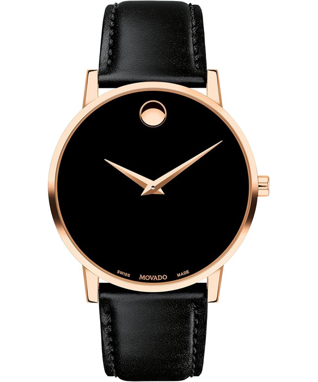 Movado Museum Classic Men's Watch - Swiss Quartz Movement, Calfskin Strap - 3 ATM Water Resistance - Classic, Luxury Fashion Timepiece for Him - 40mm
