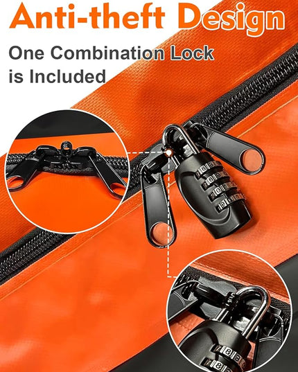 FIVKLEMNZ 30 Cubic Car Rooftop Cargo Carrier Roof Bag Waterproof for All Top of Vehicle with/Without Rack Includes Topper Anti-Slip Mat + Reinforced Straps + 6 Door Hooks + Luggage Lock