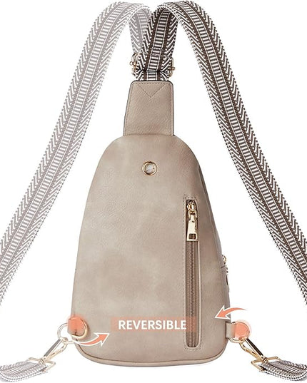 BOSTANTEN Small Sling Bag for Women Leather Crossbody Bags Fanny Pack Chest Bag for Travel