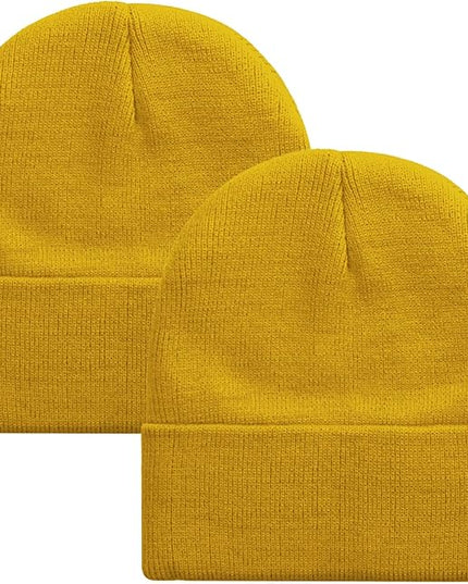 ZOORON 1&2 Pack Beanie for Men Women Slouchy Beanie Hats Winter Knit Caps Soft Ski Hat Unisex