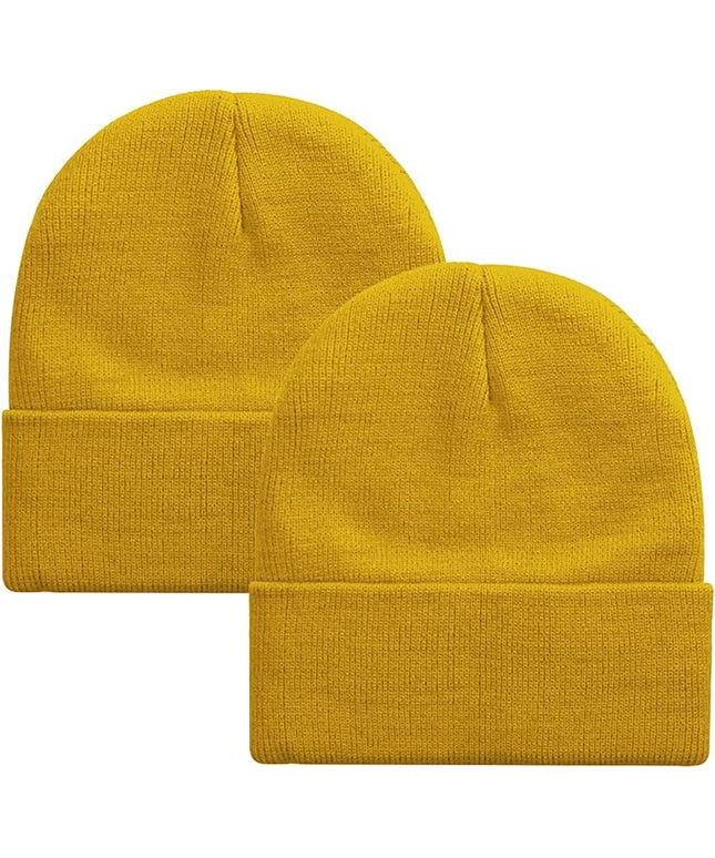 ZOORON 1&2 Pack Beanie for Men Women Slouchy Beanie Hats Winter Knit Caps Soft Ski Hat Unisex