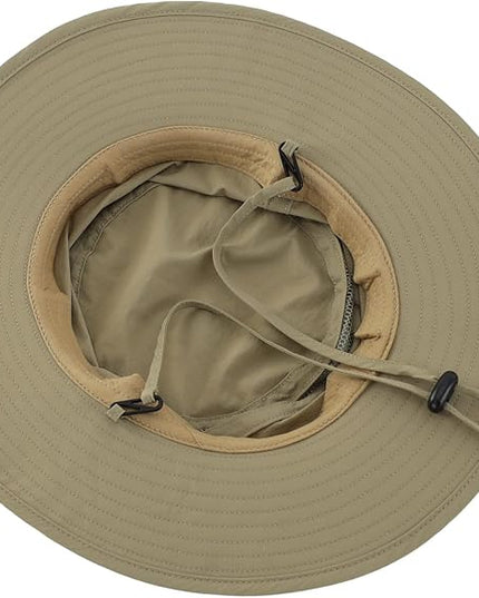 Home Prefer UPF50+ Mens Sun Hat Wide Brim Fishing Hat Womens UV Protection Cap Breathable Mesh Safari Gardening Bucket Hat