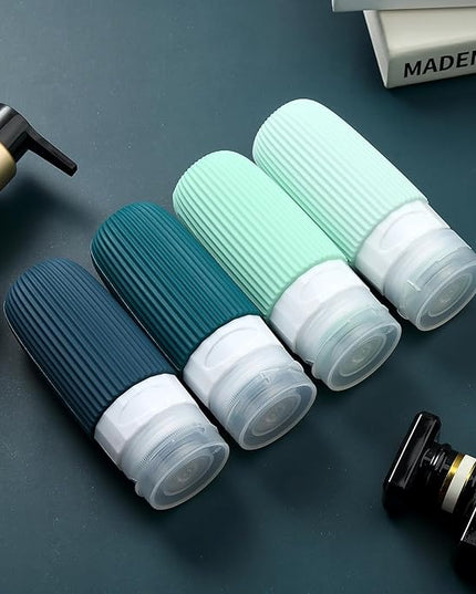 Travel Bottles for Toiletries, Tsa Approved 2oz Travel Bottles, BPA Free Leak Proof Travel Size Toiletry Containers, Refillable Travel Accessories with Toiletry Bag for Shampoo Liquid (4 Pack)