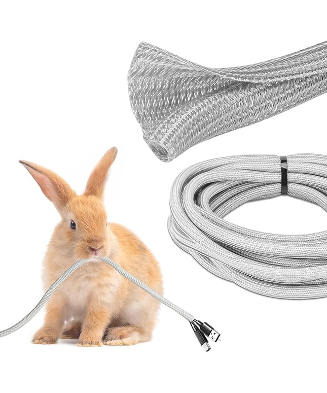 JOTO 1 Pack Cable Management Sleeve, 10 Feet Cord Organizer System with Zipper for TV Computer Office Home Entertainment, Flexible Cable Sleeve Wrap Cover Wire Hider System -Grey