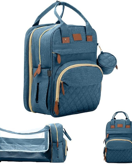 BosiBozi Baby Diaper Bag Backpack, Waterproof & Multi-Functional Baby Bag for Moms Dads, Travel Diaper Bag with Insulated Pockets & Pacifier Case