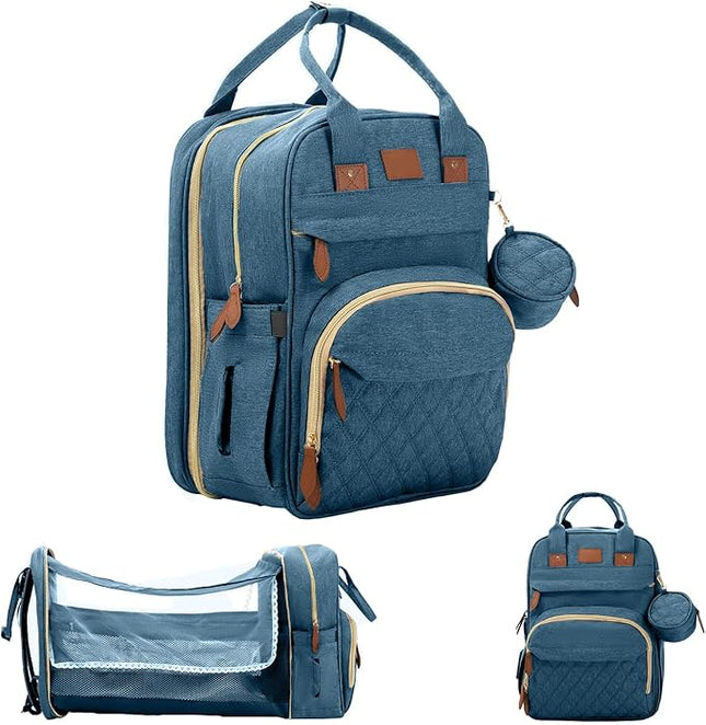 BosiBozi Baby Diaper Bag Backpack, Waterproof & Multi-Functional Baby Bag for Moms Dads, Travel Diaper Bag with Insulated Pockets & Pacifier Case