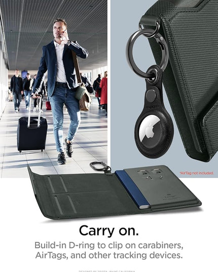 Spigen Life for Passport Card Cover Holder with RFID Blocking Technology Wallet Travel Documents Organizer Protector Accessories, SIM Card Pin Included