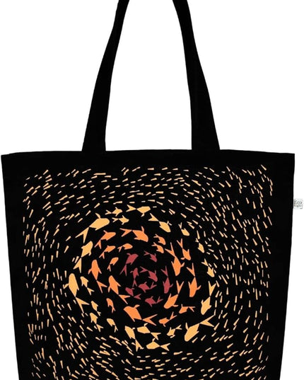 Ecoright Aesthetic Canvas Tote Bag for Women Large Zipper Tote Bags with Pocket, Womens Tote Bag for Yoga, Work, Beach