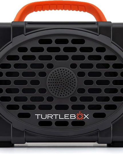 Turtlebox Original Gen 3: Portable Outdoor Bluetooth Speaker – Ultra-Loud (120dB), Waterproof (IP67), Rugged, Impact-Resistant, 3-Day Battery | Party Mode: Unlimited Pairing Stereo, Gray/Blaze Orange