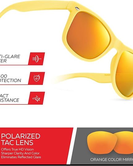 Retro Rewind Polarized Sunglasses for Men and Women - UV Protection Classic Sun Glasses