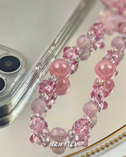 Phone Charms Cute Beaded Phone Lanyard Wrist Strap Aesthetic CellPhone Keychain Cute PhoneCharms for Women