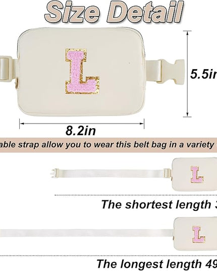 Uygafly Valentines Day Birthday Gift for Kids Teen Girls - Birthday Gifts for Girl,Personalized Fanny Pack Crossbody Bag Gifts for Women Teacher Preppy - Gift for 5-10 Year Old Girls - Cream,L