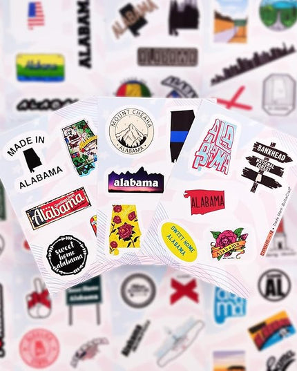 BulbaCraft Alabama Stickers for Laptop, Alabama Party Supplies & Decorations, Gifts for Women & Men