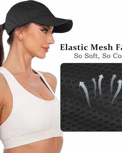 GADIEMKENSD Women's Race Day Running Cap Performance Mesh Hat - Excellent Ventilation, Lightweight, Reflective Safety