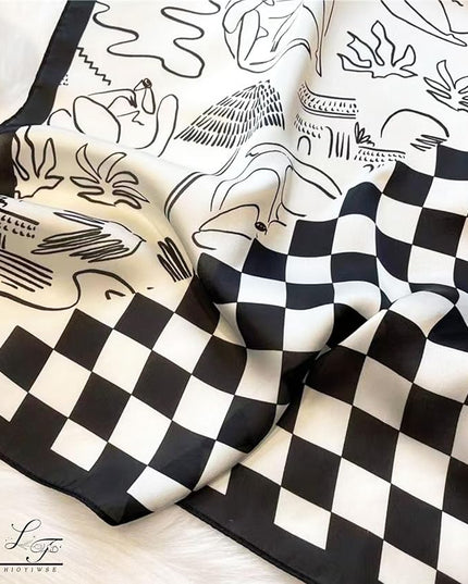 Satin Bandanas Head Scarf For Women Hair Scarves Accessories Lightweight Fashion Wrap Neck Silk Sleeping Headscarf