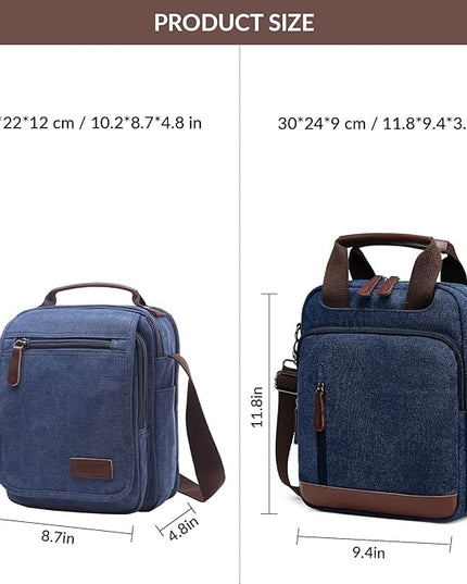 mygreen Small Canvas Crossbody Shoulder Bag Messenger Bag Work Bag