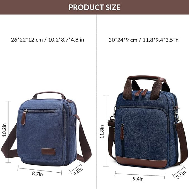mygreen Small Canvas Crossbody Shoulder Bag Messenger Bag Work Bag