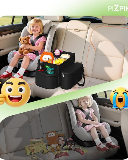 Large Car Seat Organizer with Removable Cooler Bag for the Front or Back Seat for Kids and Adults.Versatile for Use in Multiple Scenarios.