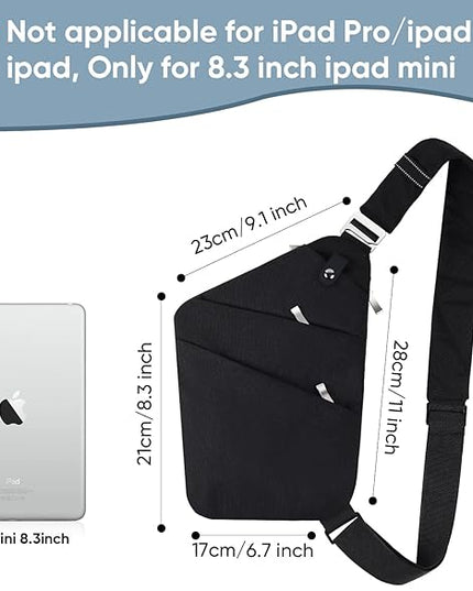VADOO Sling Bag for Men and Women, Anti theft Crossbody Bag Lightweight Shoulder Chest Bag for Travel Gym