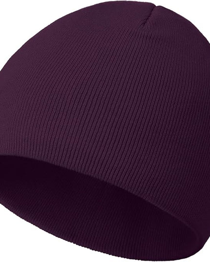choshion 100% Cotton Beanie Hat, Cuffless Beanies Warm Knit Winter Skull Cap, Unisex Soft Fisherman Hats for Women Men