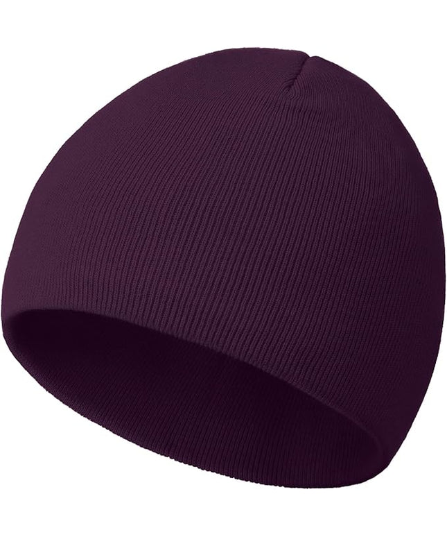 choshion 100% Cotton Beanie Hat, Cuffless Beanies Warm Knit Winter Skull Cap, Unisex Soft Fisherman Hats for Women Men