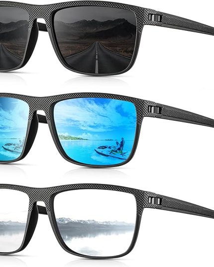 Sunglasses-Men Polarized Mens Sunglasses: Classic Women Sun Glasses UV Protection for Fishing Driving Golf