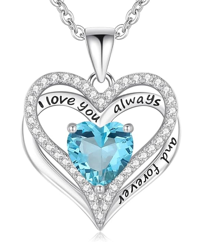 S925 Sterling Silver Necklace for Women, Wife Jewelry Rose Gold, Mom Birthday Valentines Mothers Day Gifts, Girlfriend Necklaces, Daughter Heart Jewel, Anniversary for Her