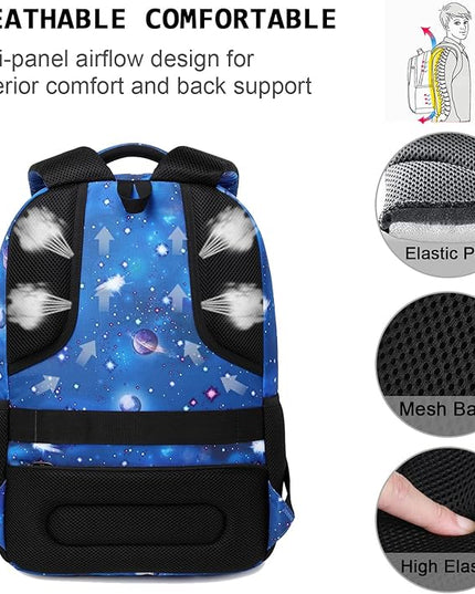Laptop Backpack,Business Travel Anti Theft Slim Durable Laptops Backpack with USB Charging Port,Water Resistant College Computer Bag for Women & Men Fits 15.6 Inch Laptop and Notebook-Dreamy Blue
