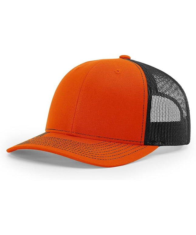 Richardson 112 Trucker Hat - Premium Adjustable Snapback Hat - Structured Six Panel Richardson Blank Caps