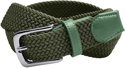 Falari Men Women Multicolored Elastic Stretch Braided Belt Canvas Fabric Woven No Holes Belt