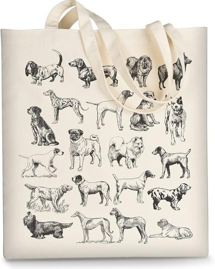 AUSVKAI Canvas Tote Bag Aesthetic for Women, Cute Reusable Cloth Cotton Bags for Shopping Beach Grocery