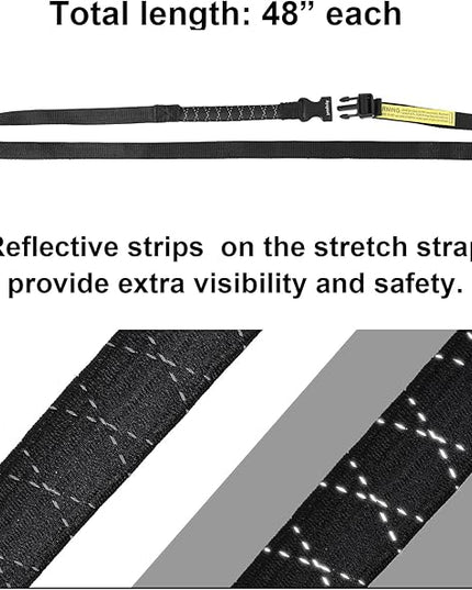 Ayaport Utility Straps with Buckle Quick-Release Adjustable Nylon Straps Black 4 Pack (Stretch-0.75"x48")