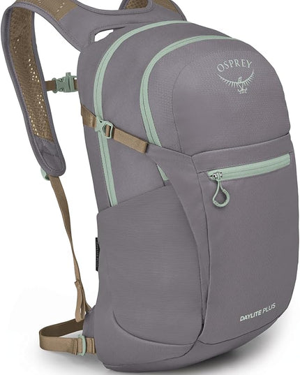 Osprey Daylite Plus Commuter Backpack - Lightweight, Everyday Pack with Laptop Sleeve and Water Bottle Pockets - Ideal for Work, School, and Travel with Versatile Storage, Soundwave Grey/Latte Brown