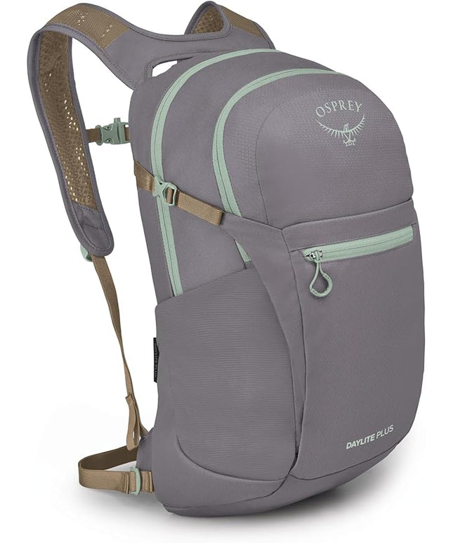 Osprey Daylite Plus Commuter Backpack - Lightweight, Everyday Pack with Laptop Sleeve and Water Bottle Pockets - Ideal for Work, School, and Travel with Versatile Storage, Soundwave Grey/Latte Brown
