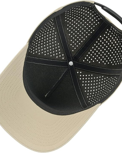 BOTVELA Men Adjustable Snapback Baseball Cap Vented Performance Laser Cut Mesh Hat
