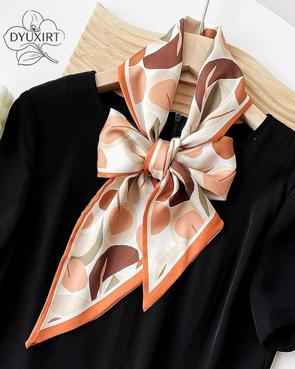 Head Scarf Purse Handle Neck Satin Hair Scarfs For Bag Lightweight Silky Long Thin Women's Fashion Scarves 59 * 5.9”