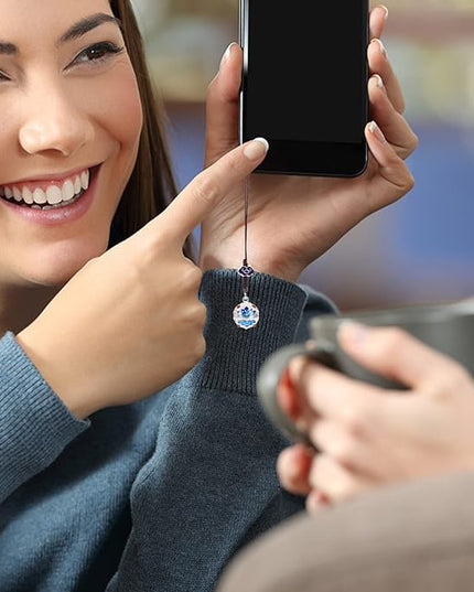 ibasenice Phone Bell Pendant Charm: Phone Hanging Charm Sachet Ball Short lanyard for Women