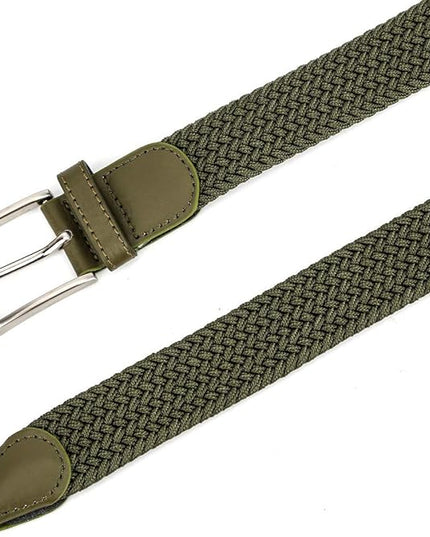 Braided Canvas Woven Elastic Stretch Belts for Men/Women/Junior with Multicolored