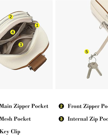Anti Theft Crossbody Bags for Women Leather Sling Bag Cross Body Travel Purse Chest Bags Fanny Pack Gift Teen Girl